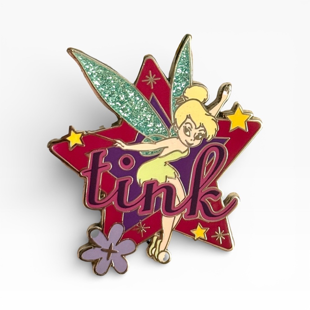 Disney Tinker Bell Pin – Star Background Glitter Wings‎ 2010 Authentic Disney T